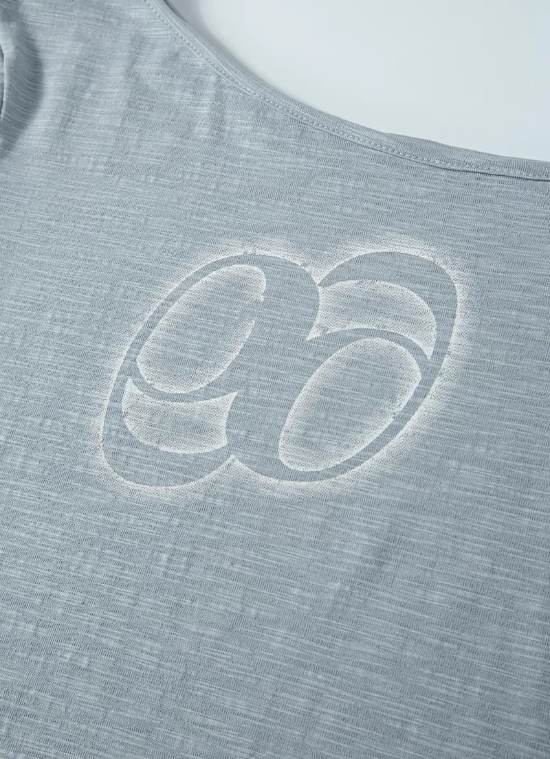 Aespa Winter Inspired Asymmetric Off Shoulder Baby Top