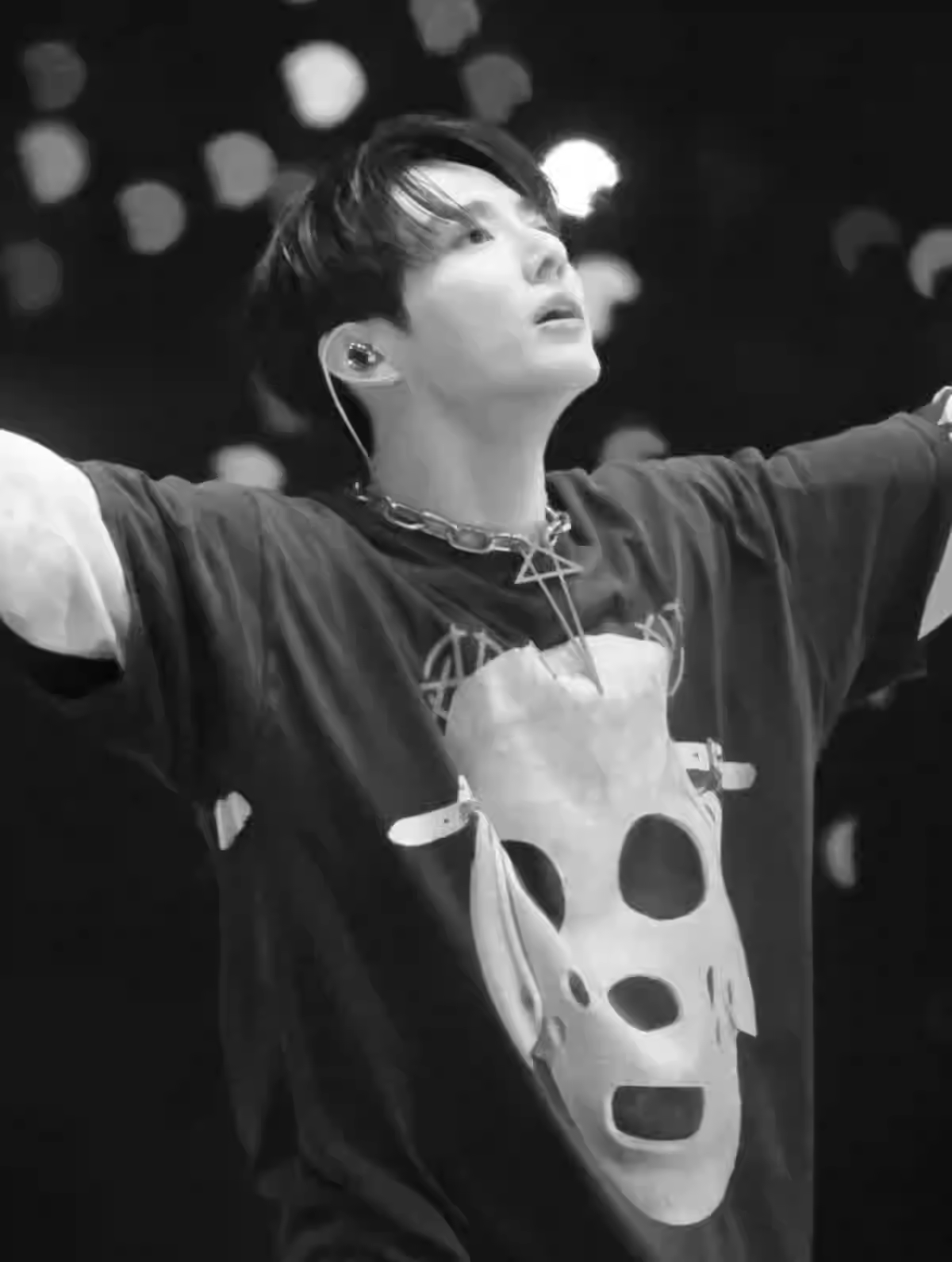 BTS Jungkook Inspired Hockey Mask Vintage Washed T-Shirt