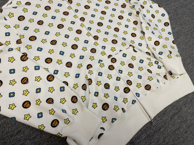 NewJeans Haerin Inspired BABY MILO Print Zip-Up Hoodie Jacket