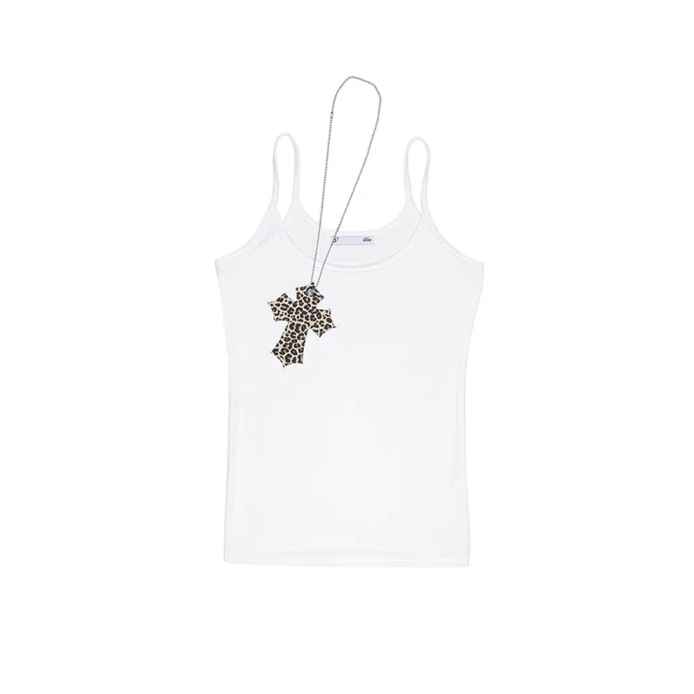 IVE Wonyoung Inspired Cross Necklace Sleeveless