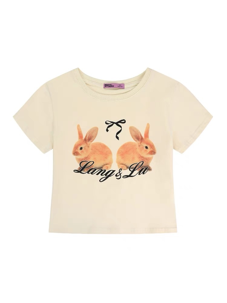 Gidle Minnie Inspired Bunny Print T-Shirt