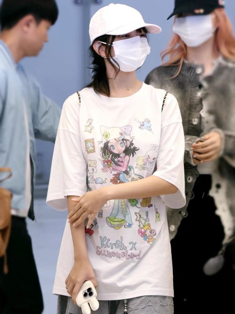 IVE Rei Inspired Anime Girl Graphic Tee