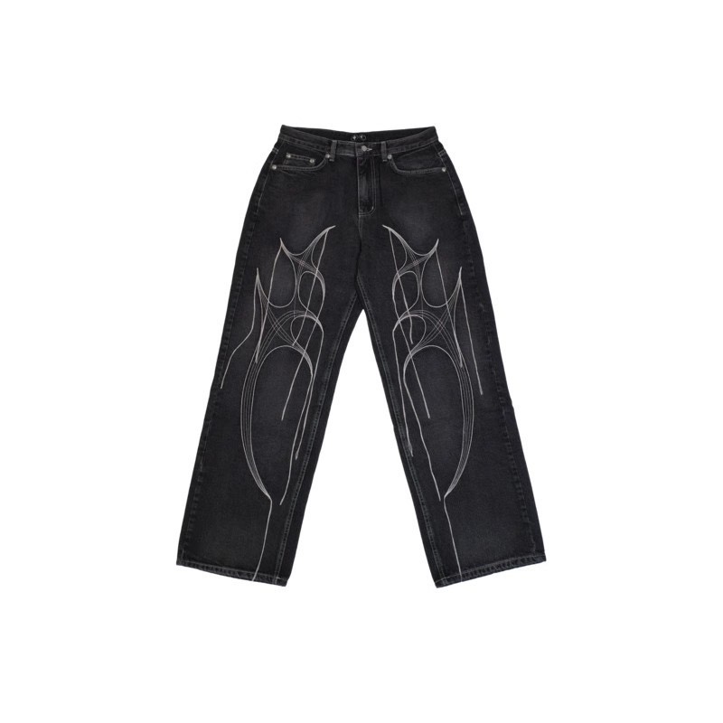 Enhypen NiKi inspired Distressed Washed Black Short Wide-Cut Denim Jacket & Jeans pants Set