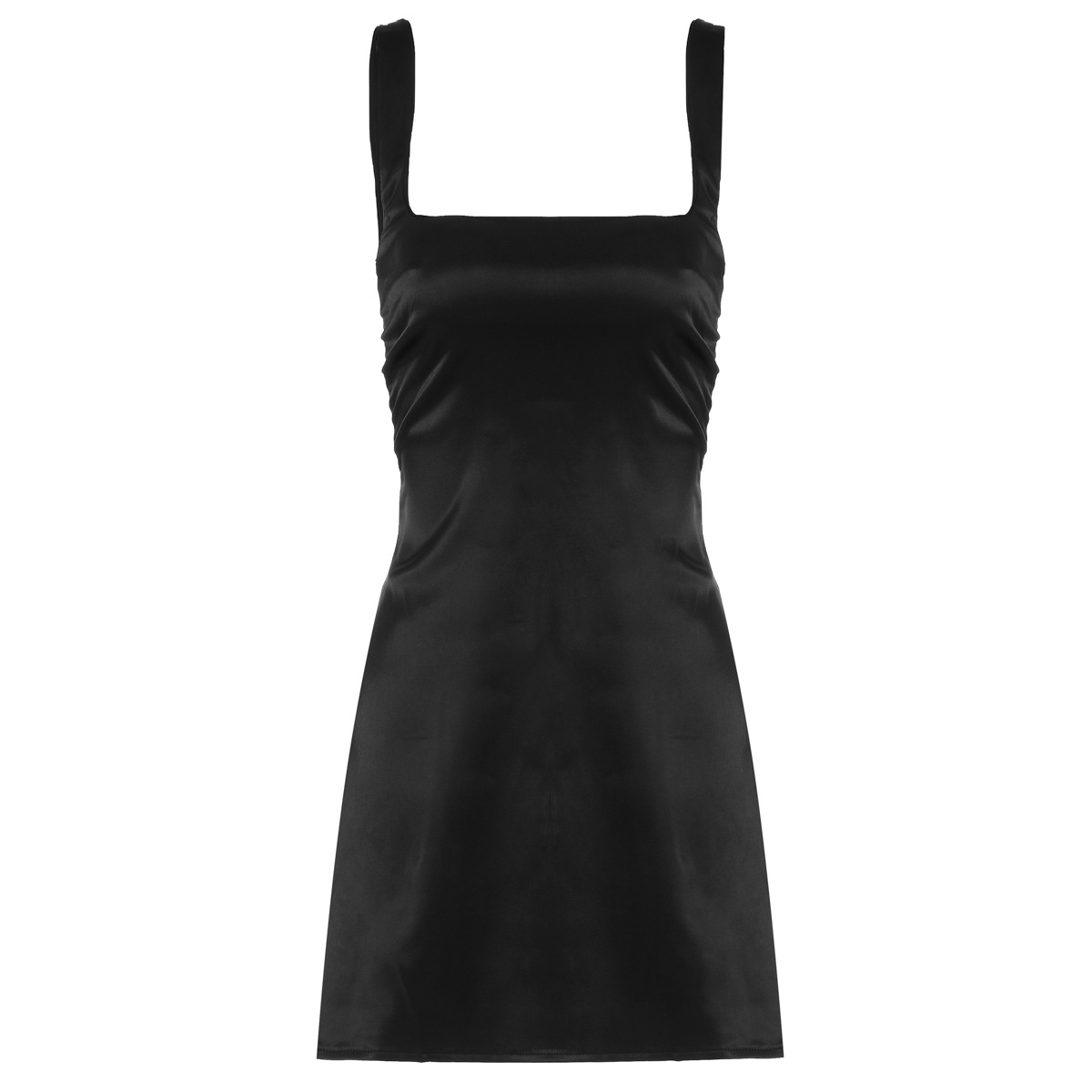 Satin halter solid color dress-Outfitidea For Blinks BLACKPINK-Inspire