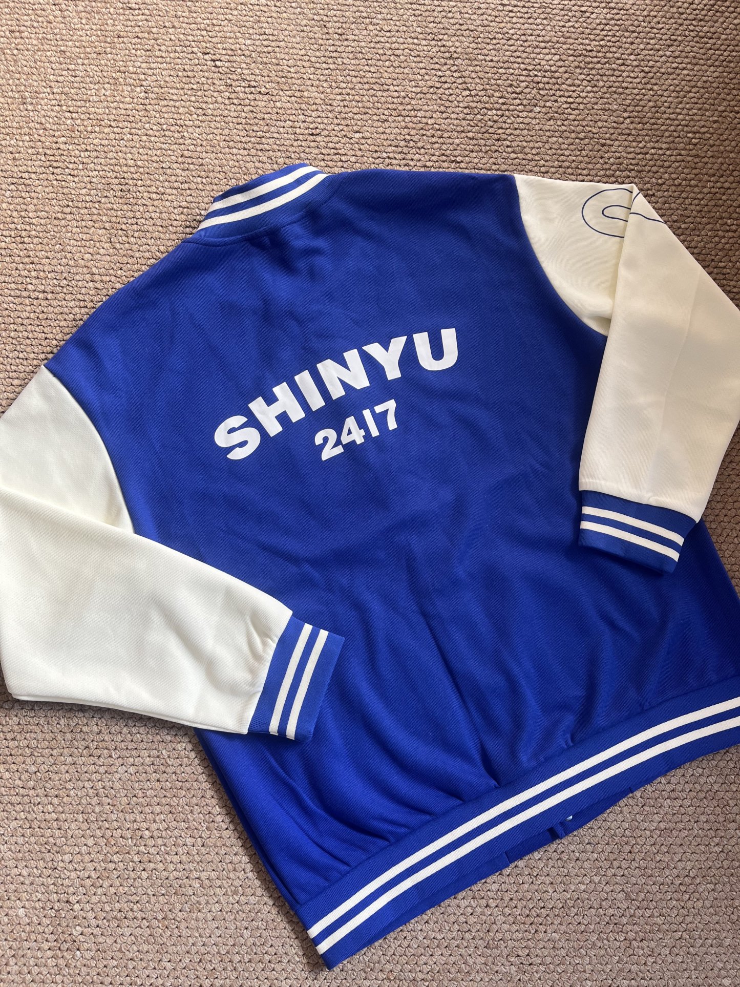 TWS Mini Fm Inspired Blue Baseball Jacket