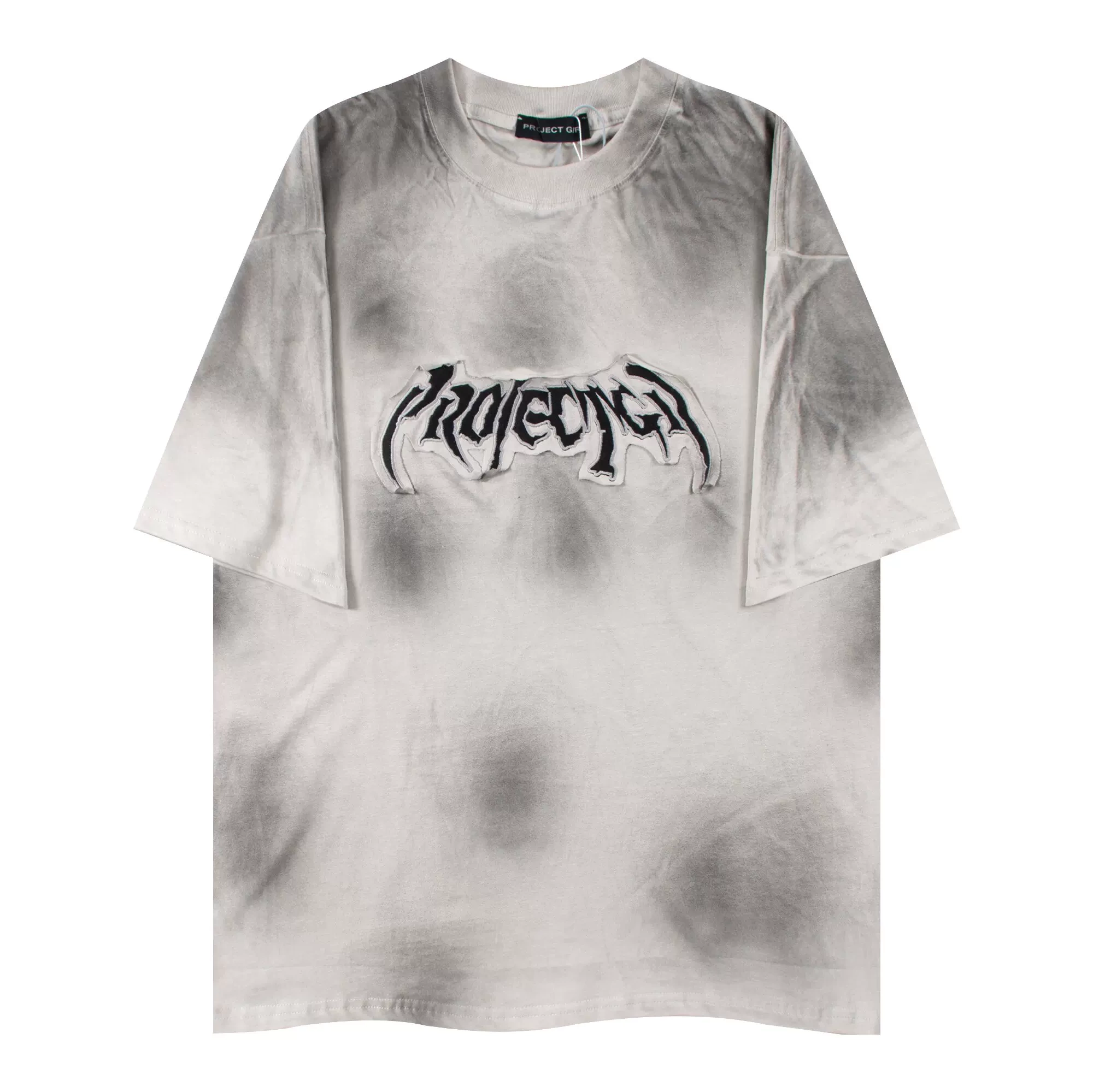 Boynextdoor Jaehyun Inspired Spray Dyed Gothic Logo Oversized T-Shirt