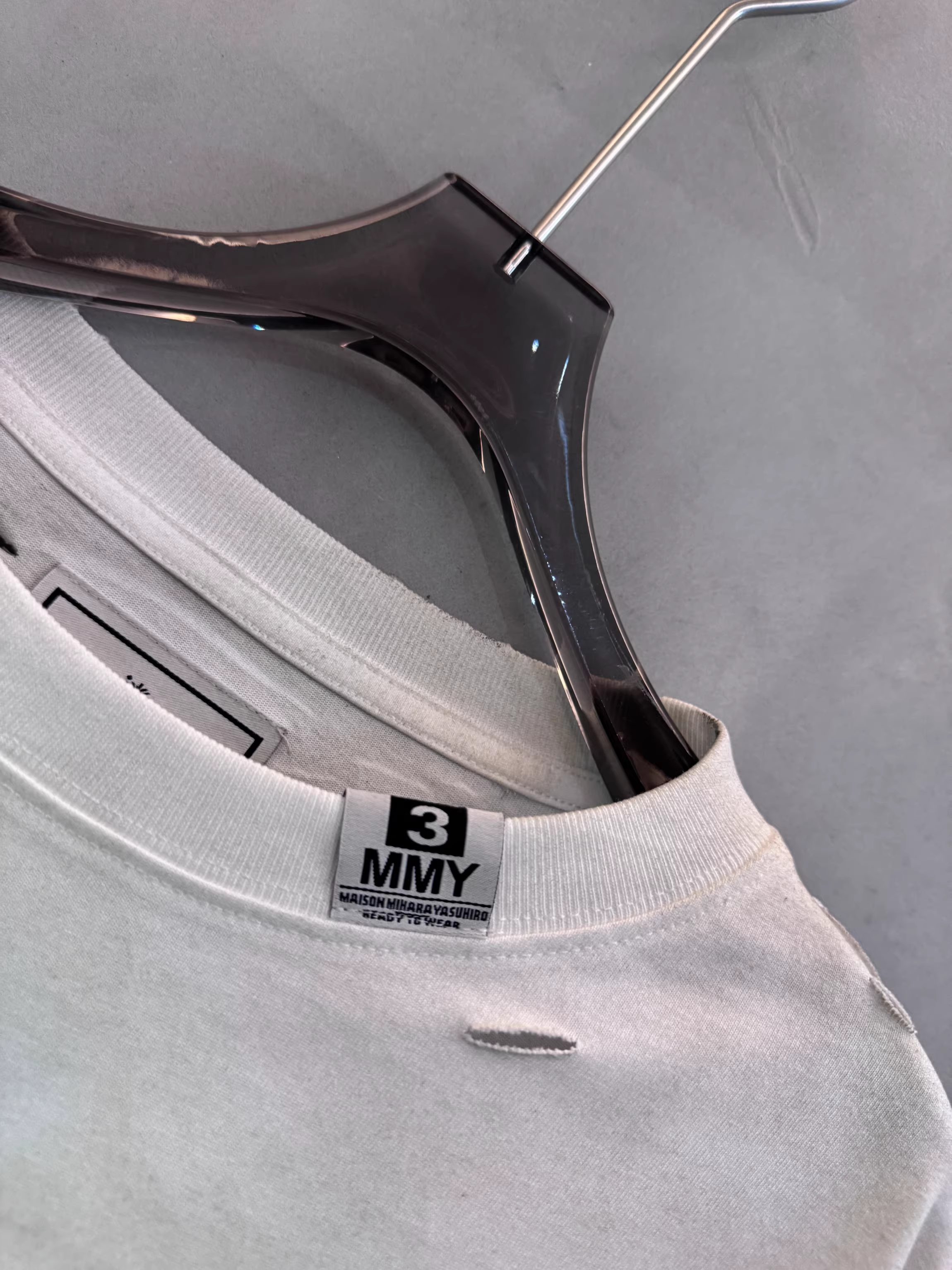 Cortis Martin Inspired Dalmatian Print Distressed Long Sleeve Tee