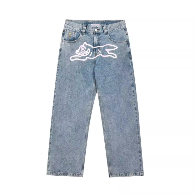 Cortis Juhoon Inspired Ice Cream Running Dog Denim Jeans