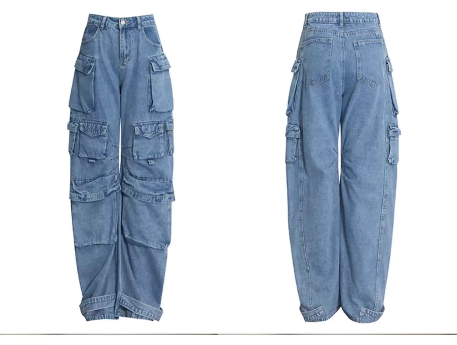 TXT Yeonjun Washed Multiple Pockets Denim pants