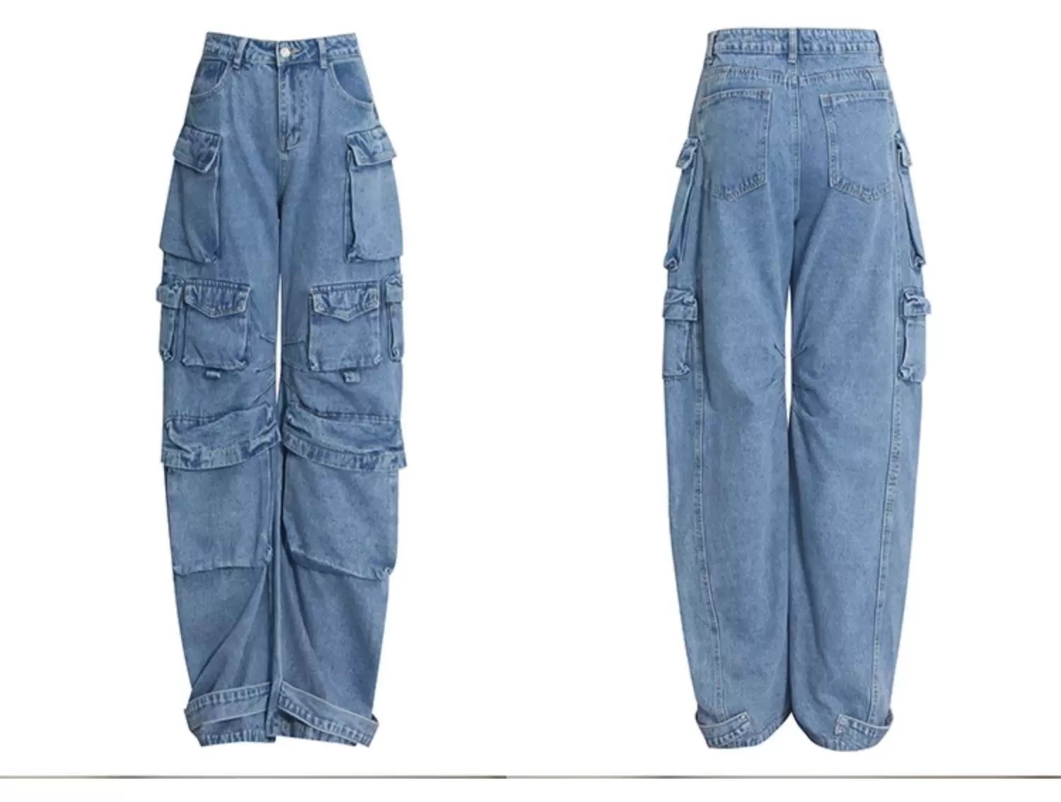 TXT Yeonjun Washed Multiple Pockets Denim pants