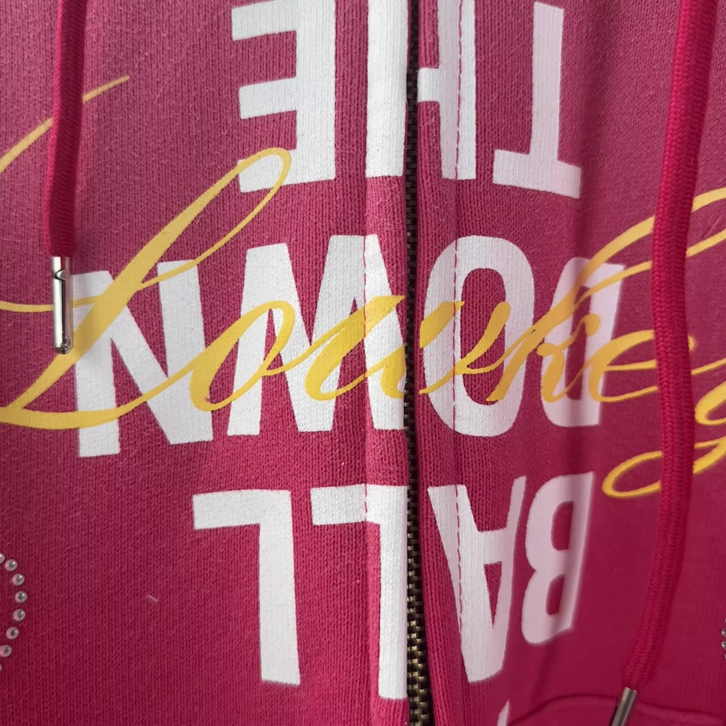 Hearts2hearts Stella Inspired Vintage Pink Oversized Graphic Zip-Up Hoodie