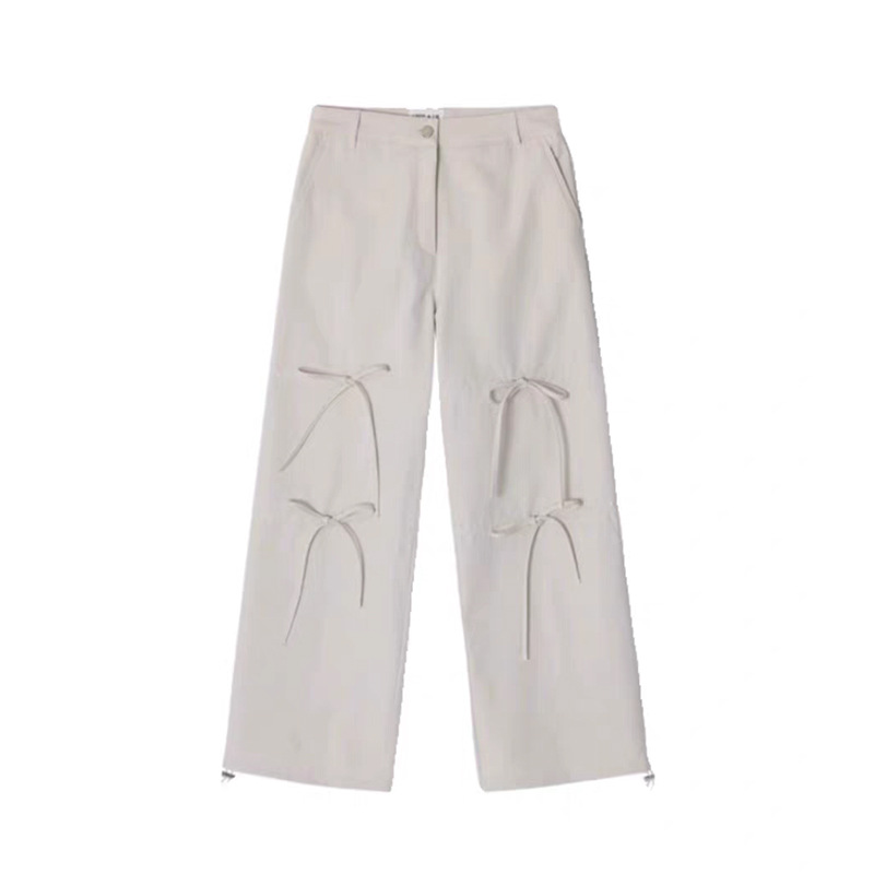 IVE Wonyoung&Rei Inspired Bow Tie Straight Leg Pants