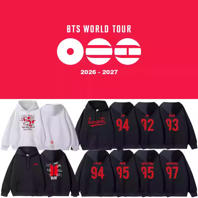 BTS 2026 World Tour ARIRANG Merch Inspired Hoodie Jacket