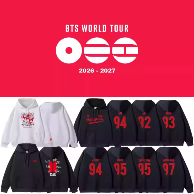 BTS 2026 World Tour ARIRANG Merch Inspired Hoodie Jacket