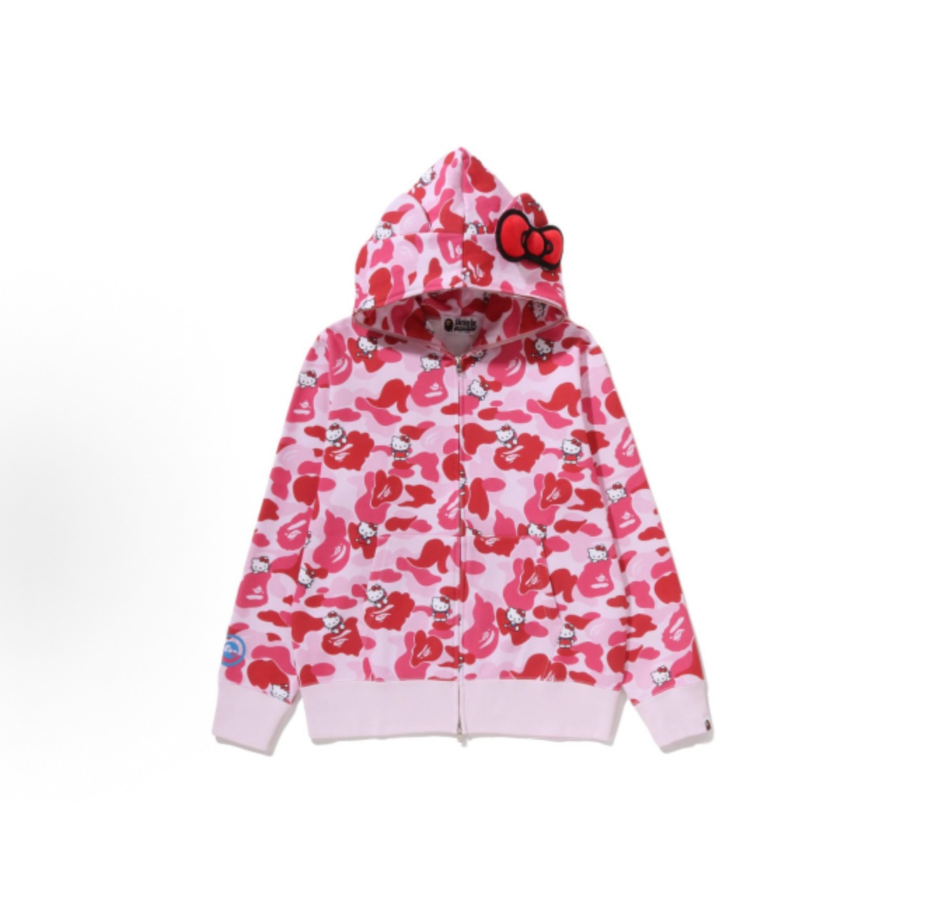 Blackpink Jisoo Inspired BAPE x Sanrio Characters Camo Full Zip Hoodie