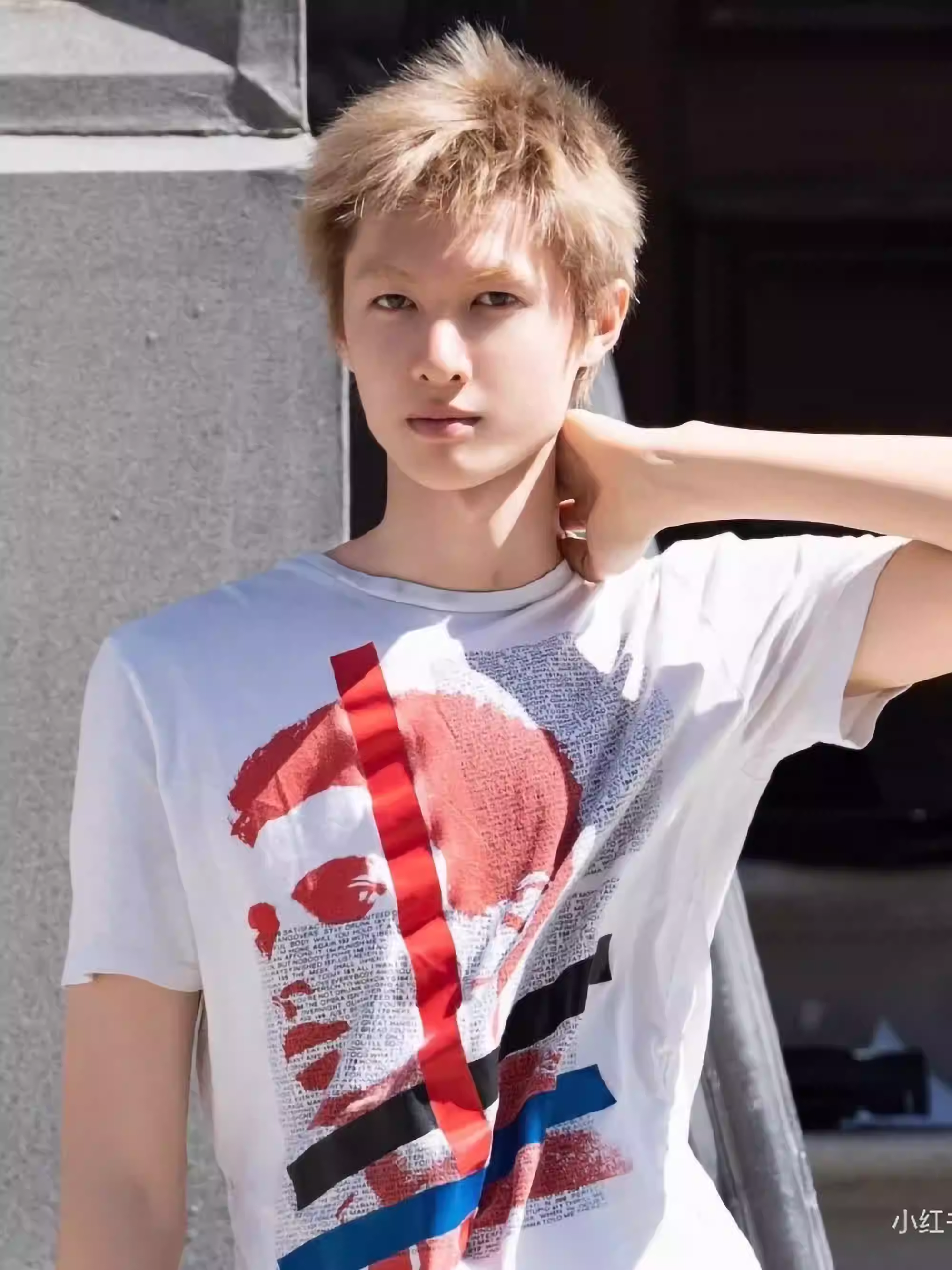 Cortis Martin Inspired Portrait Collage Tape Print T-Shirt