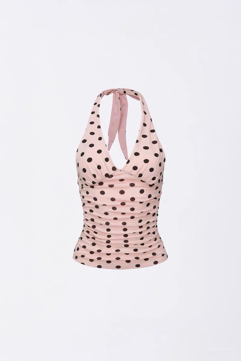 BabyMonster Asa Inspired Polka Dot Halter Top