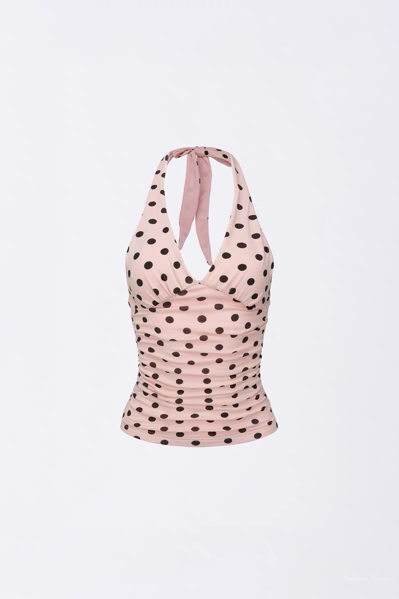 BabyMonster Asa Inspired Polka Dot Halter Top