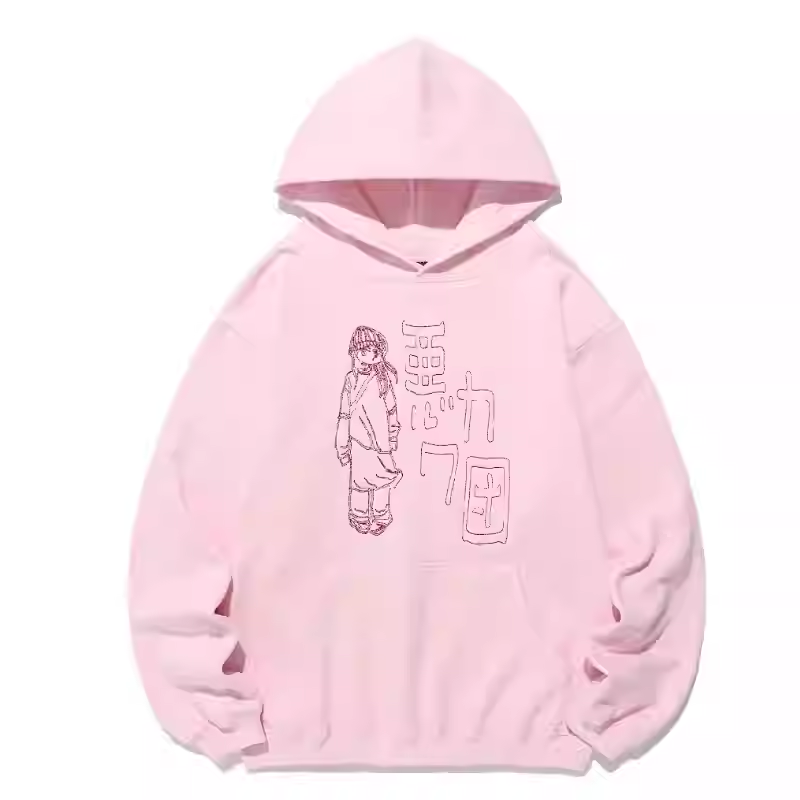 Hearts2hearts IAN Inspired Pink Anime Graphic Pullover Hoodie