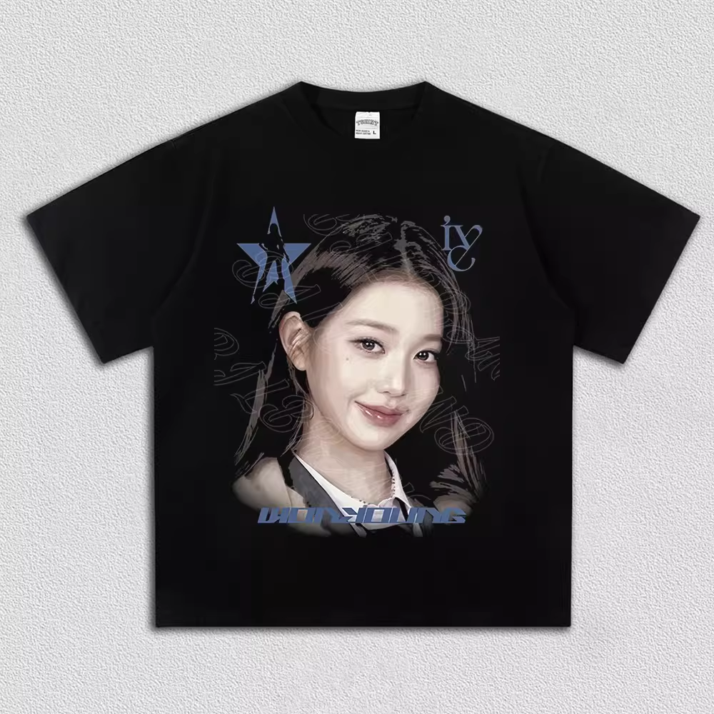 IVE Member Retro Portrait Graphic T-Shirt