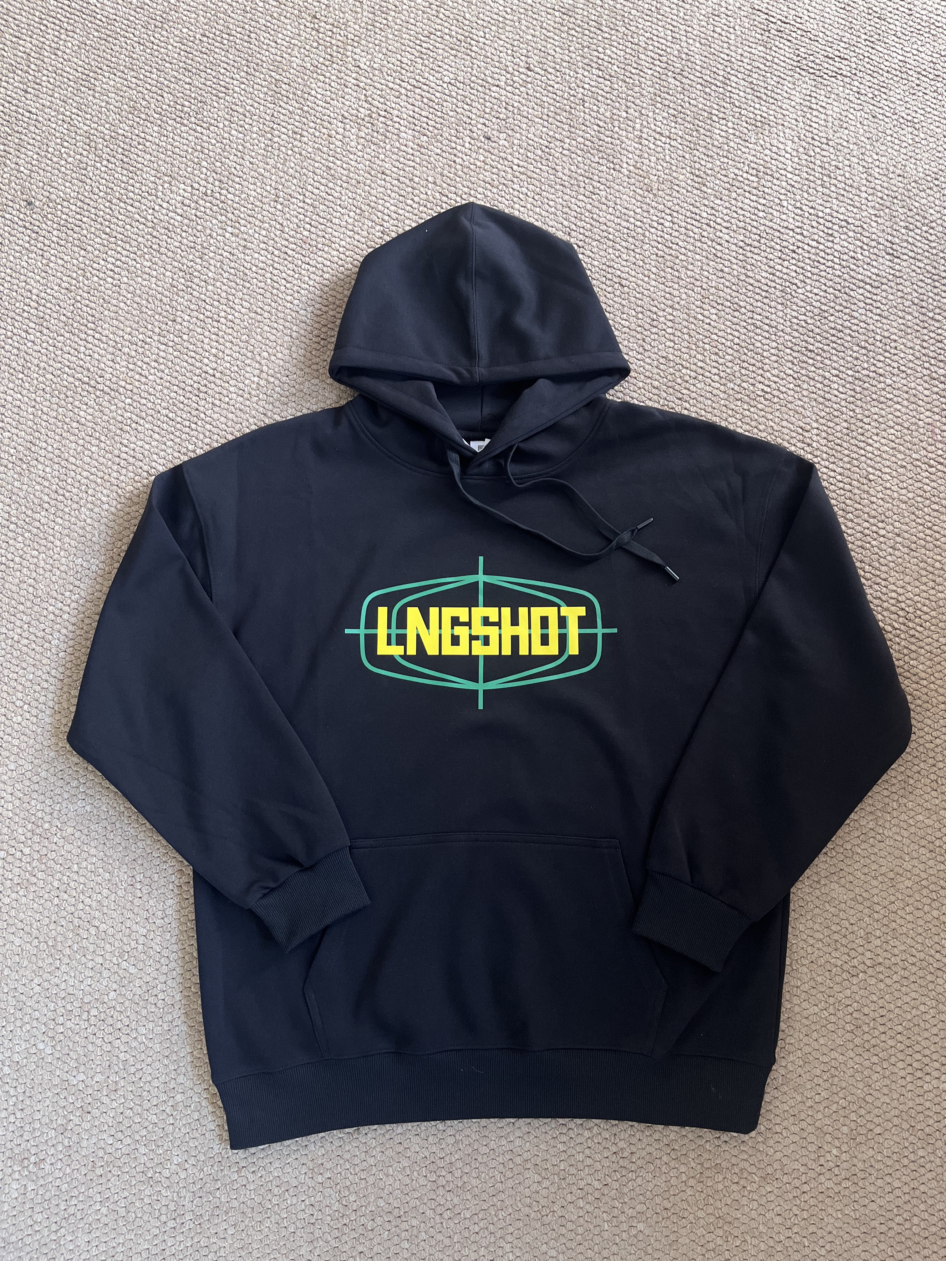Lngshot Inspired Letter Print Logo Hoodie