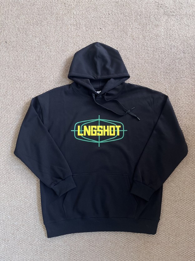 Lngshot Inspired Letter Print Logo Hoodie