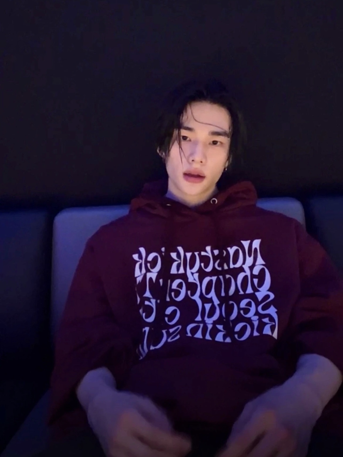 Stray Kids Hyunjin inspired Letter-Print Hoodie