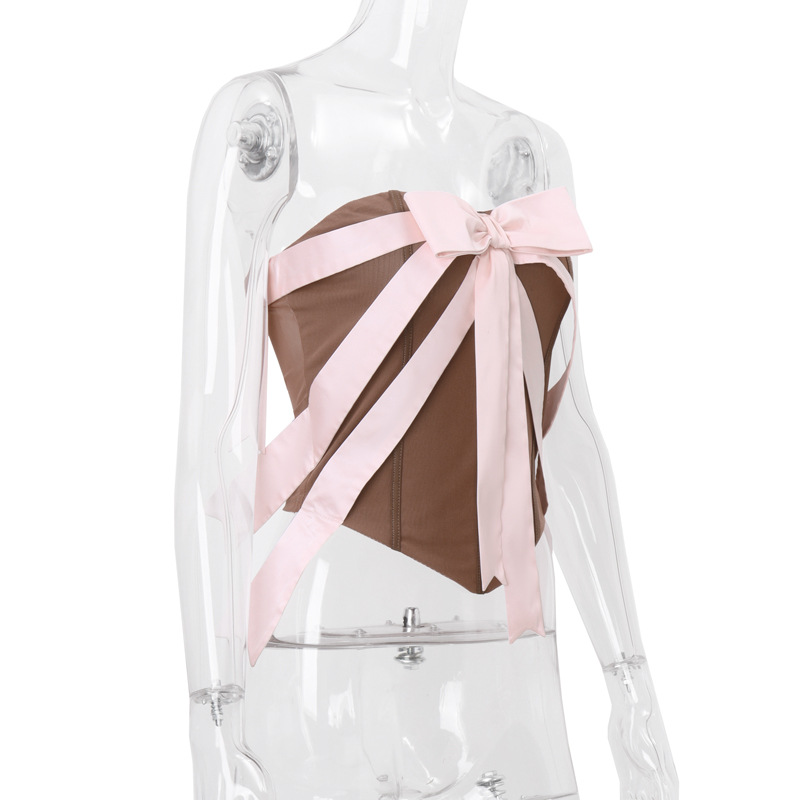 Pink Bow Tie Tue Top-Outfitidea For Blinks BLACKPINK-Inspired Fashion
