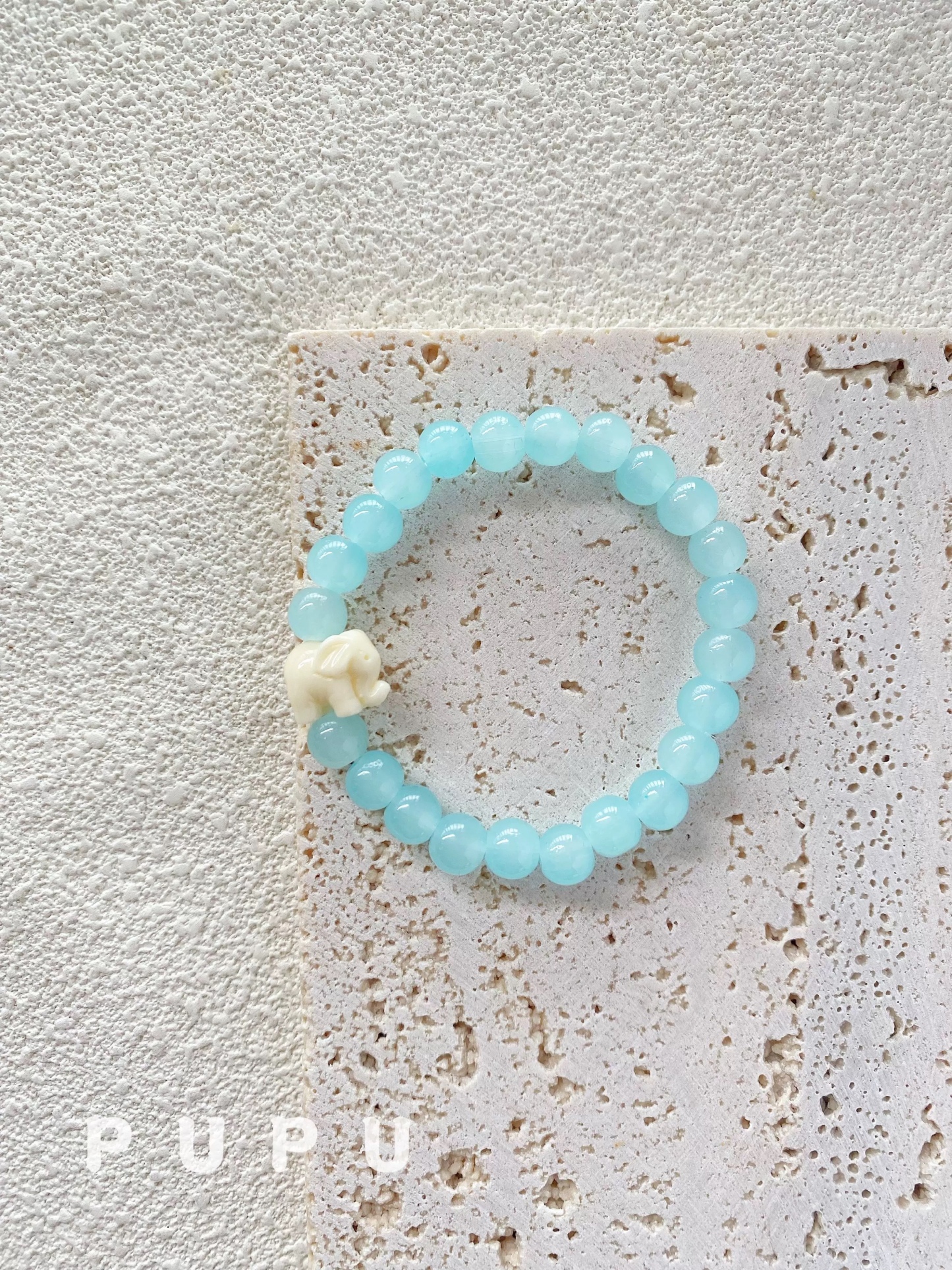 Aespa WINTER Inspired" Elephant Glass Beaded Bracelet
