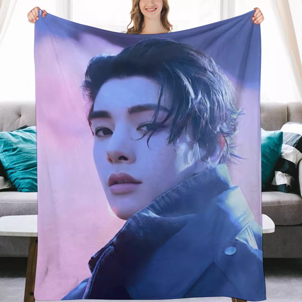 Enhypen Jake Fanmade Flanne Blanket - Kpop Concert Fan Blanket