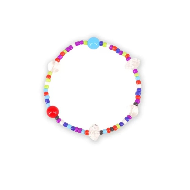 BTS Jungkook Inspired Colorful Transparent Bead Titanium Steel Bracelet Set