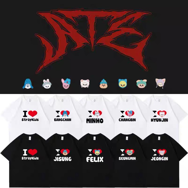 Skzoo I love Straykids-Customized Short Sleeve shirt