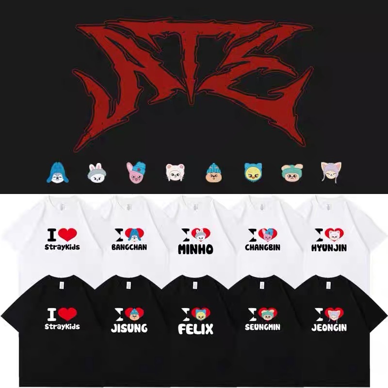 Skzoo I love Straykids-Customized Short Sleeve shirt