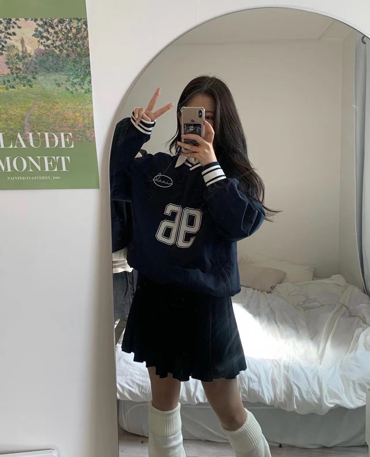 Blackpink Jennie Embroidered Baseball Jersey inspired Hoodie