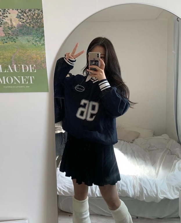 Blackpink Jennie Embroidered Baseball Jersey inspired Hoodie