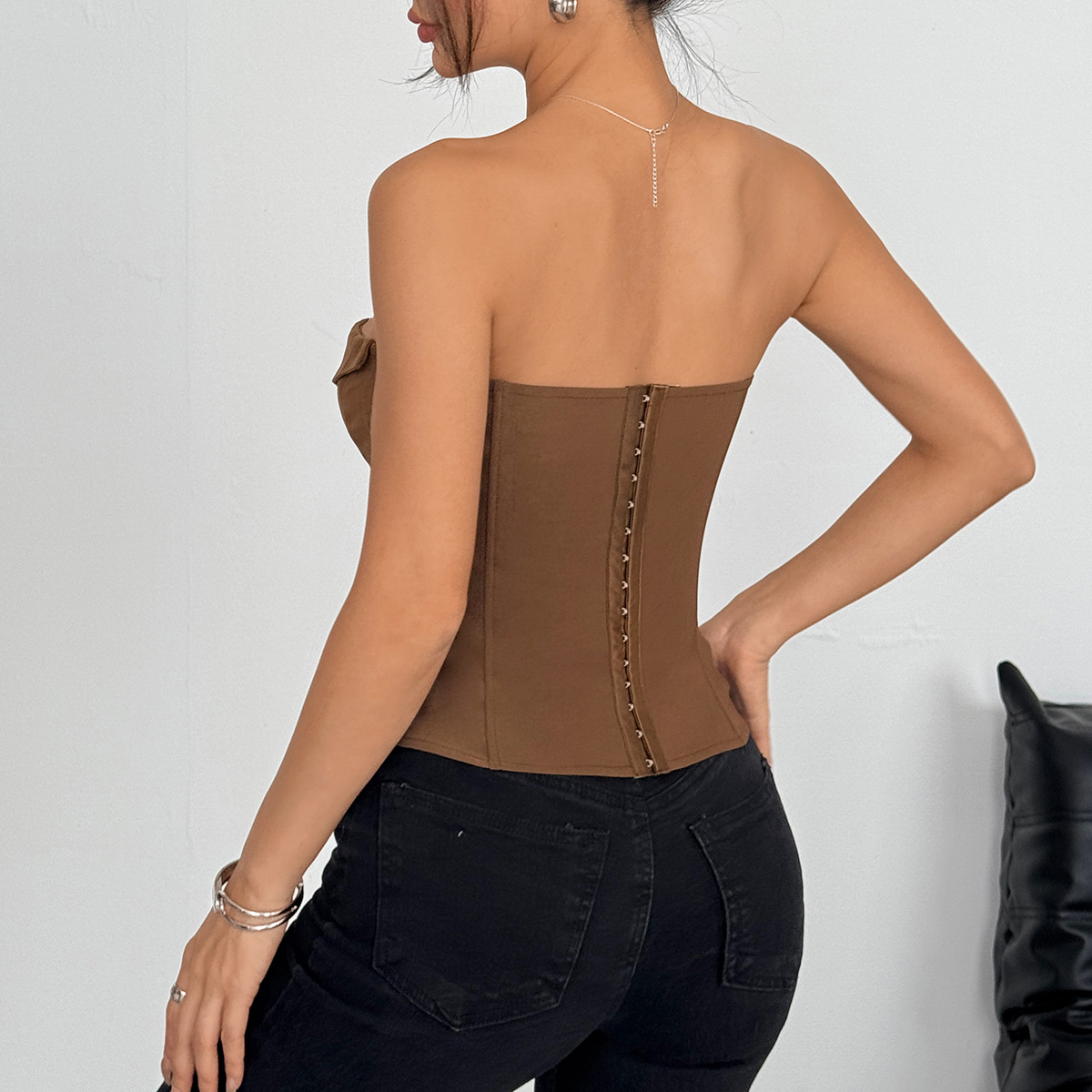 Necktie Bustier Top-Straykids concert outfitidea for STAY