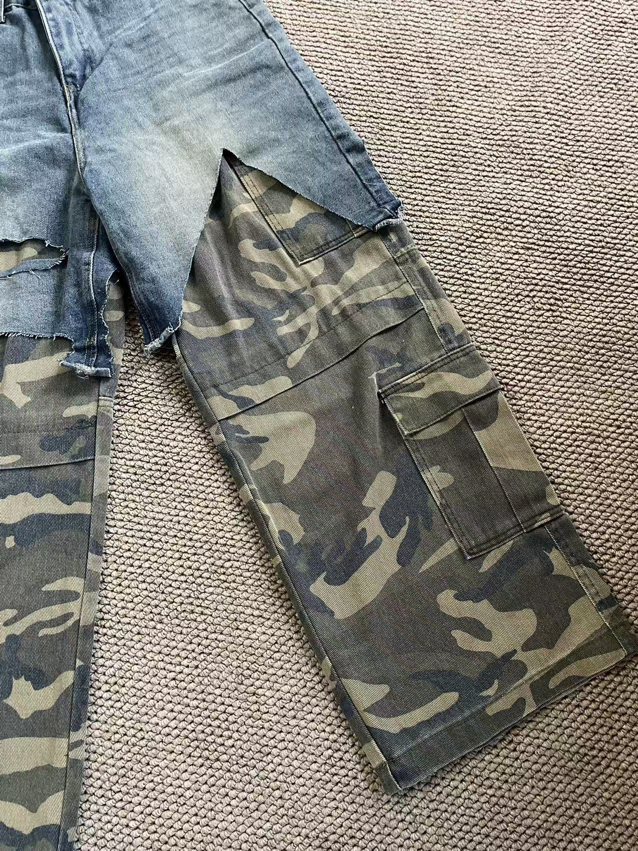 ENHYPEN Niki Inspired Patchwork Camo Cargo Pants-NI-KI
