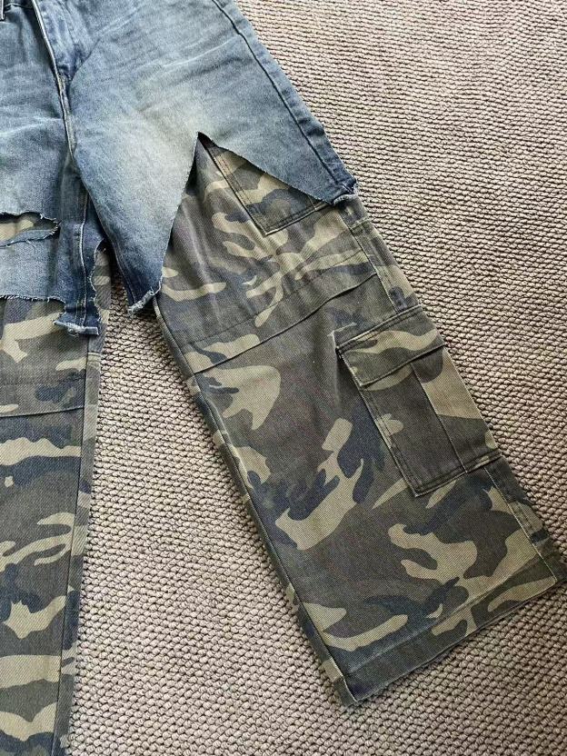 ENHYPEN Niki Inspired Patchwork Camo Cargo Pants-NI-KI