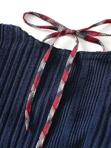 Fake two-piece tight long-sleeve top-Aespa Winter