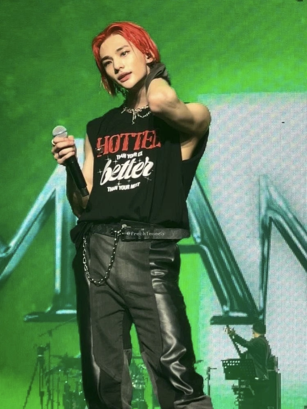 Stray Kids Hyunjin inspired Letter Print T-Shirt