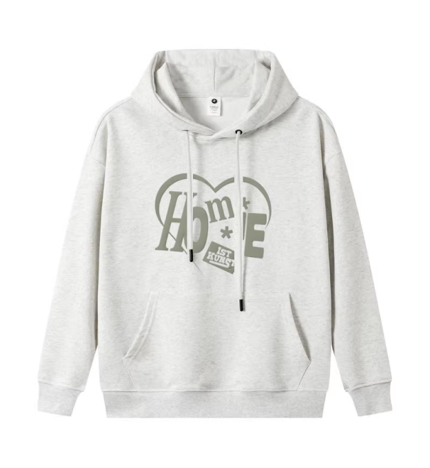 Boynextdoor Woonhak Inspired Heart Home Graphic Print Hoodie