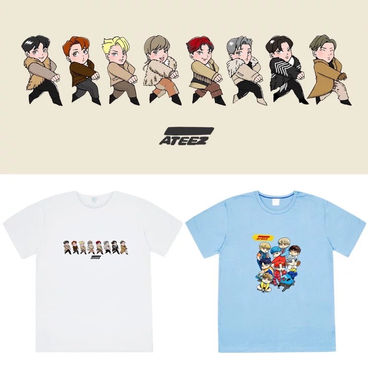 ATEEZ Customized Cartoon T-Shirt