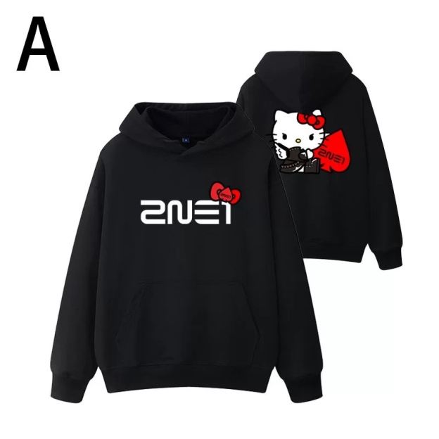 2NE1 15th Anniversary Hello Kitty Hoodie tshirt Set