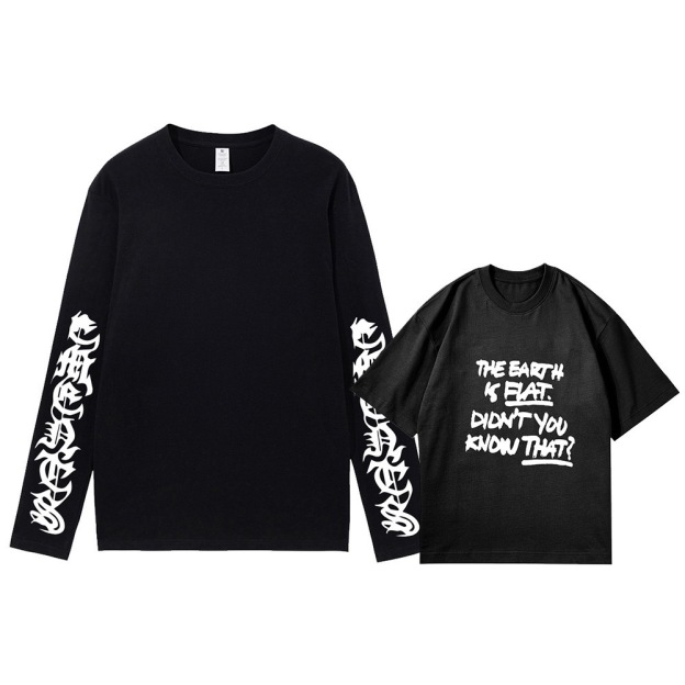 BTS SUGA Inspired Layered Street Tee Set