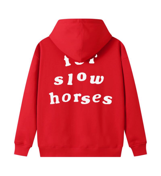 TXT Soobin Inspired Red Letter Print Hoodie