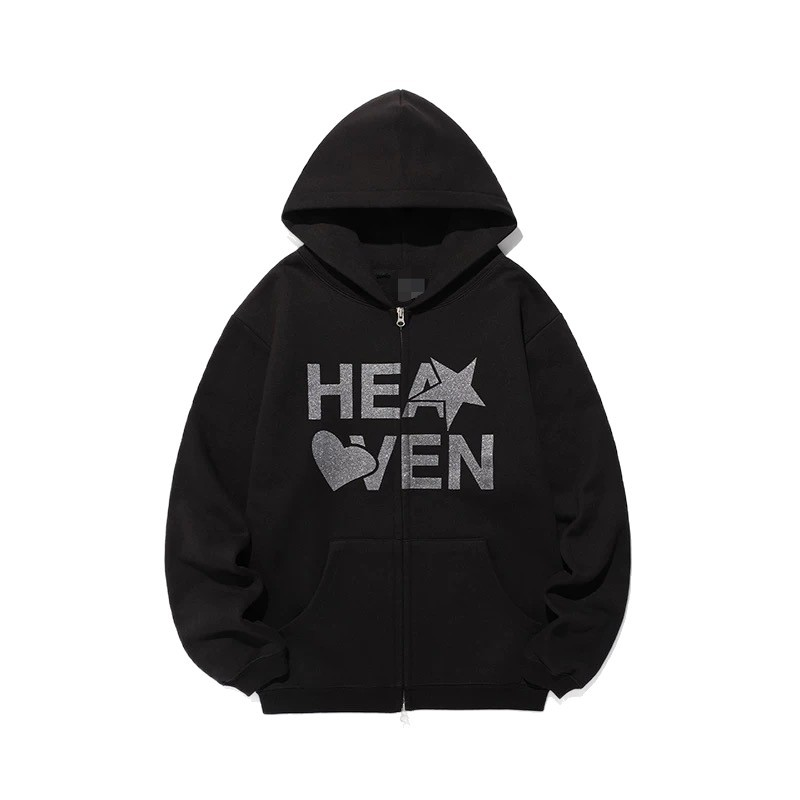 TWS Dohoon Inspired HEAVEN Star Heart Full Zip Hoodie