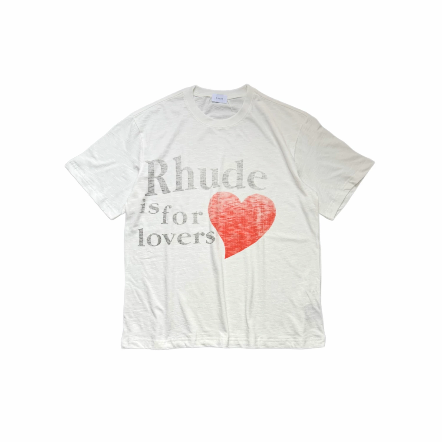 TXT Soobin Inspired Distressed Retro Heart Print Short Sleeve T-shirt