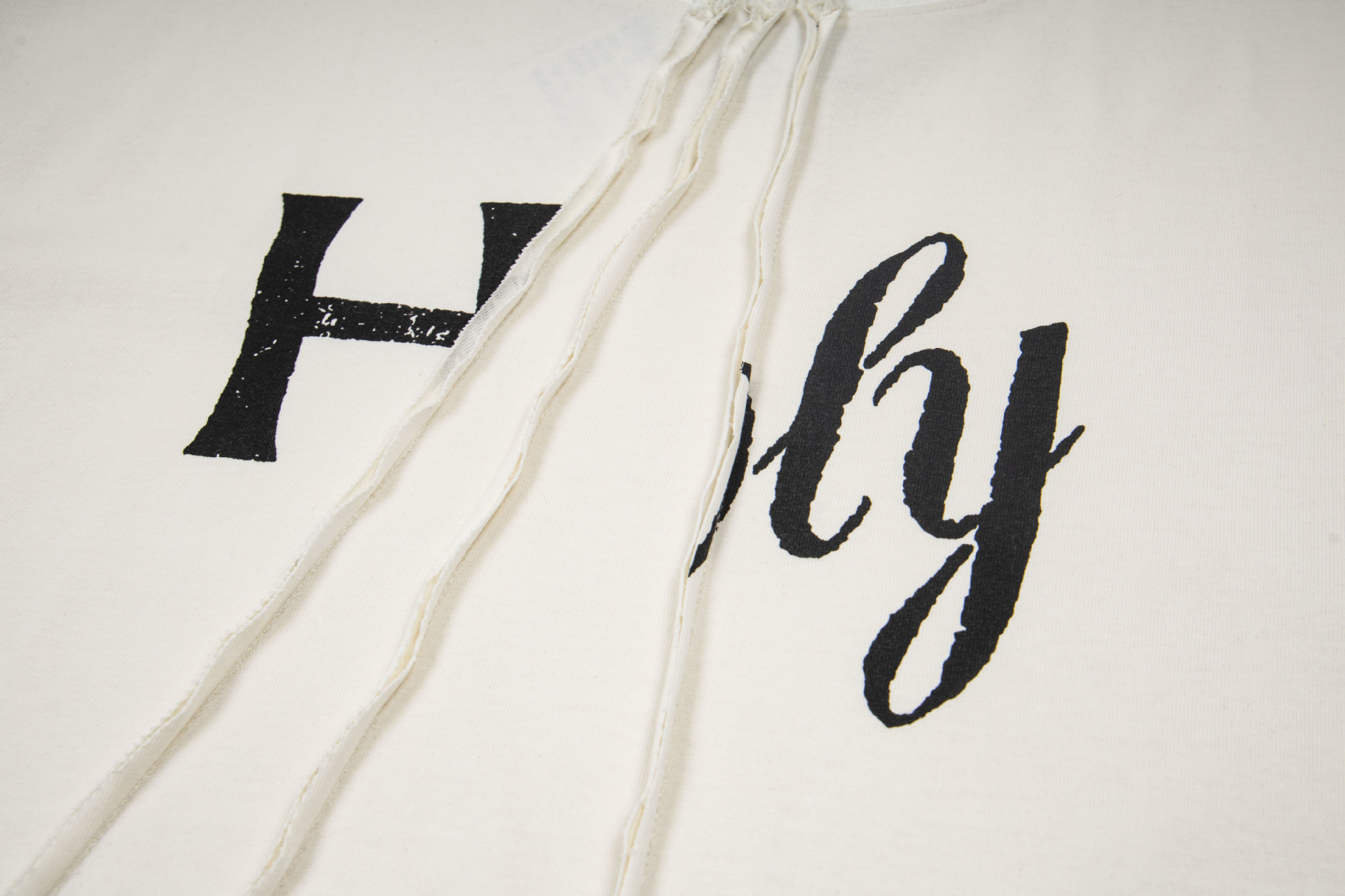 Cortis Martin Inspired Holy Letter Asymmetric Deconstructed Oversized Tee