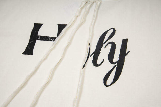 Cortis Martin Inspired Holy Letter Asymmetric Deconstructed Oversized Tee