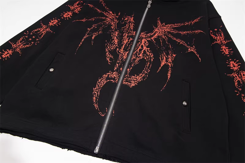 ENHYPEN Heeseung Inspired Dragon Print Hoodie